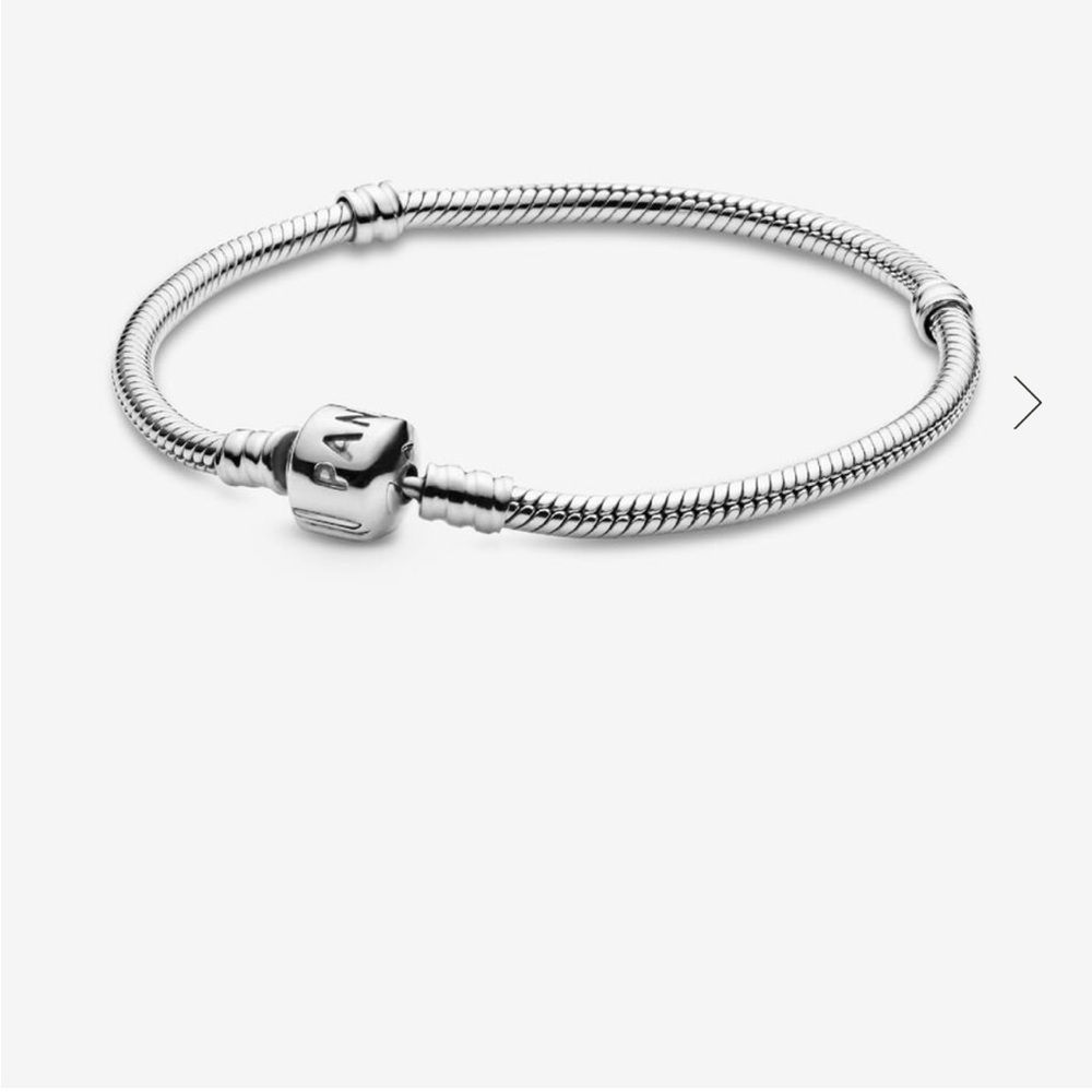 Pandora Moments Barrel Clasp Snake Chain Bracelet With Charms